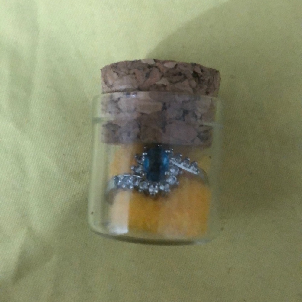 Silver Ring With Blue Stone